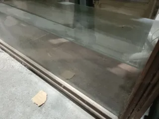 Mostrador Vitrina Expositor Antigua Madera Cristal