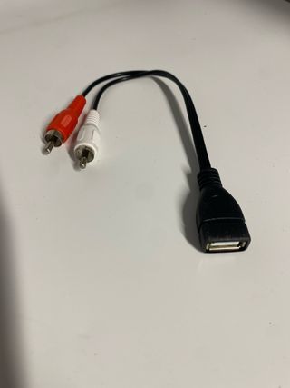 Cable USB a RCA, USB A 2.0 hembra a 2 RCA macho, c