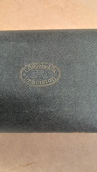 estuche antiguo de compases Richter & Co. antigüed