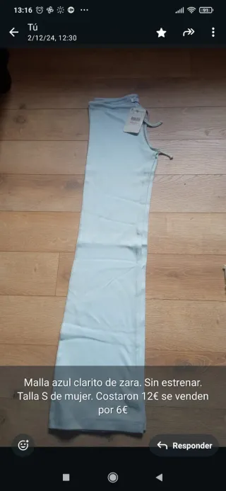 Mallas azules claras Zara Talla S