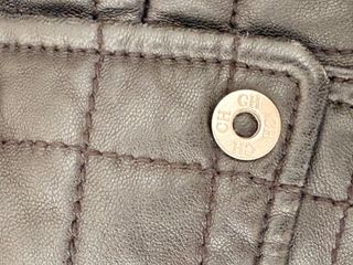 Chaqueta de piel Carolina Herrera negra