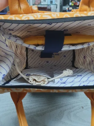 Mochila Cabaia Naranja y Beige