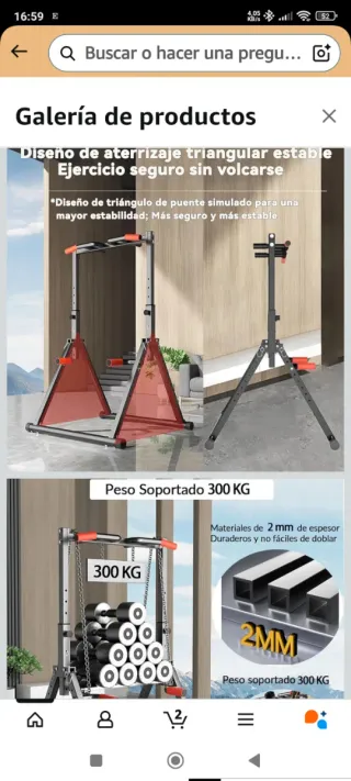 Estación de Dominadas Plegable Power Tower