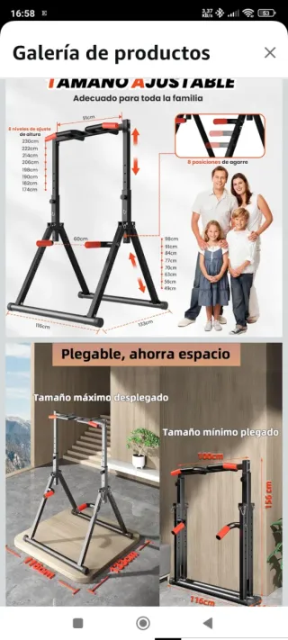 Estación de Dominadas Plegable Power Tower