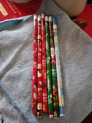 Lápices Navideños con Dibujos