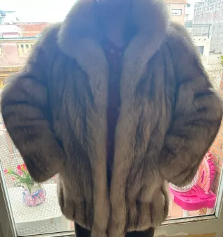 Chaquetón (abrigo) de pelo de zorro.