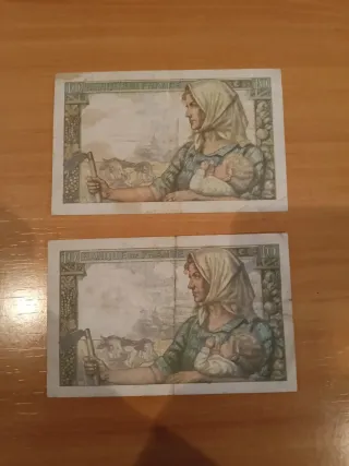 Billete 10 Francos Franceses (2 unidades)