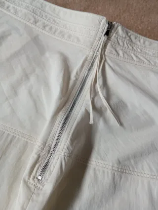 Zara Wide Leg Pants White Vintage Style