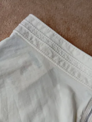 Zara Wide Leg Pants White Vintage Style