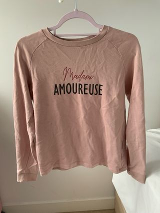 Jersey rosa con palabras en francés