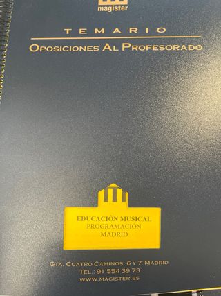 Temario oposiciones música Primaria Magister