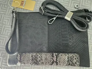 Cartera/ bolso en gris/ negro