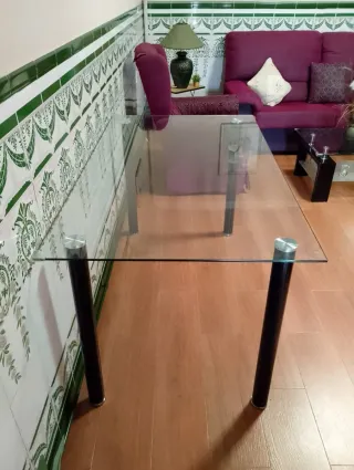 Mesa comedor de cristal  Recoger en Pedro Muñoz
