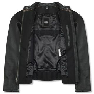 Vintage Chaqueta de cuero para mujer para moto