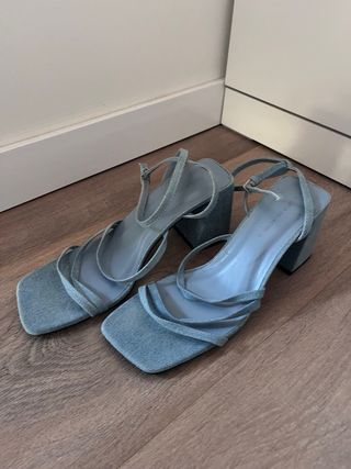 Sandalias Verano Jean Tacón Cuadrado