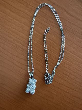 Collar Oso con Colgante Brillante