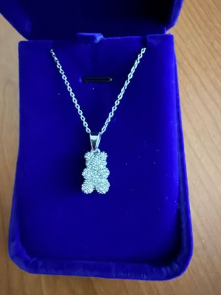 Collar Oso con Colgante Brillante