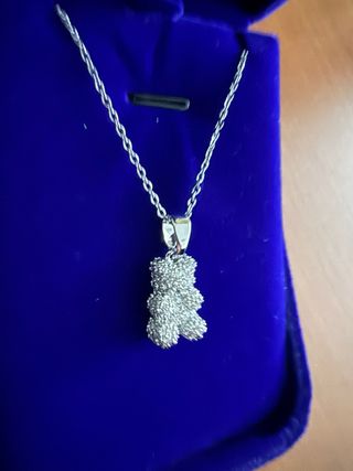 Collar Oso con Colgante Brillante