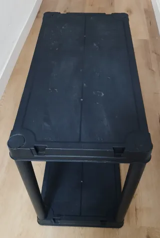 Mesa de plástico alargada color negro