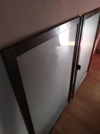 2 ventanas aluminio cristal 82x124,5 cm