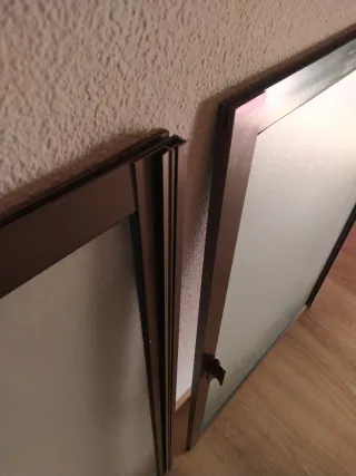 2 ventanas aluminio cristal 82x124,5 cm