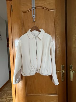 Bomber felpa pliegues