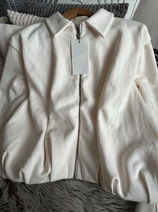 Bomber felpa pliegues