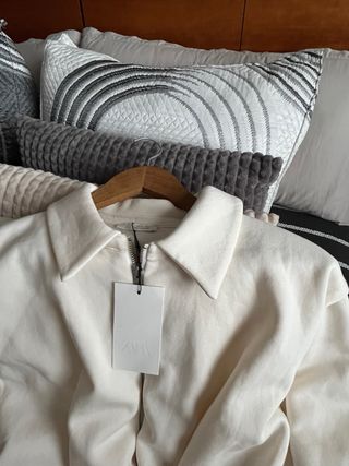 Bomber felpa pliegues