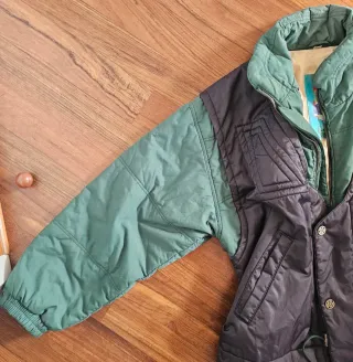 Giacca invernale uomo verde nera imbottita