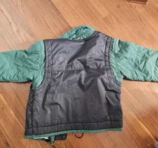 Giacca invernale uomo verde nera imbottita