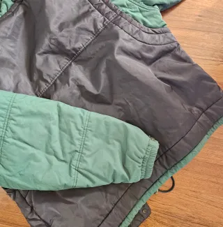 Giacca invernale uomo verde nera imbottita