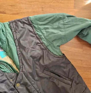 Giacca invernale uomo verde nera imbottita