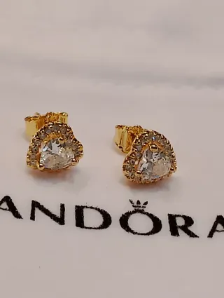 Pendientes Pandora oro 14k