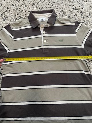Polo Lacoste Vintage Manga Larga Rayas Rugby Retro
