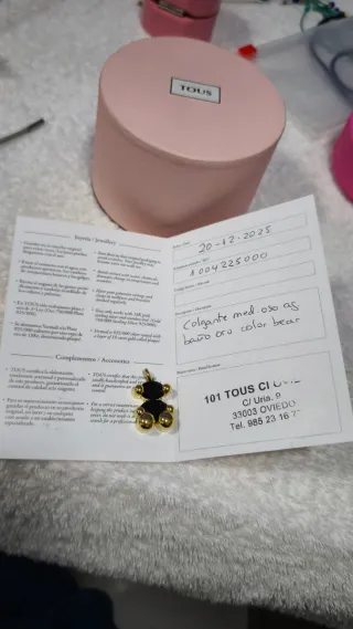 Colgante tous onix plata y vermeil