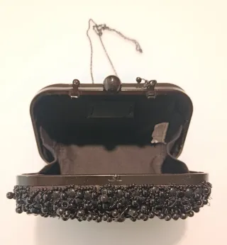 Bolso mini fiesta negro abalorios