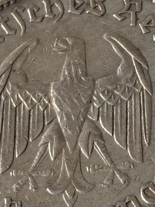 Moneda plata 5 marcos 1934 Alemania