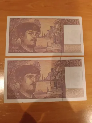 Billete 20 Francos Claude Debussy 1997