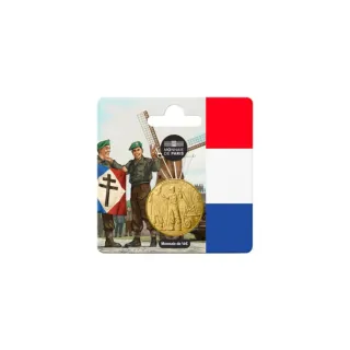 Francia 2025 moneda 1/4€ VE-Day soldado frances