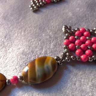 Gioielli vintage collana gemme pietre orecchini