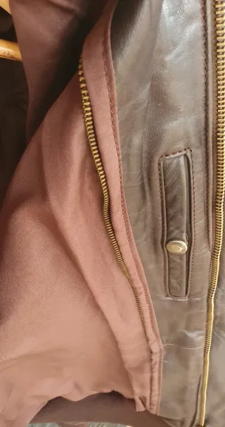 Chaqueta de cuero bomber vintage