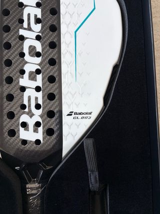 Babolat x Lamborghini padel racket white and blue