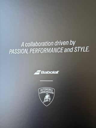 Babolat x Lamborghini padel racket white and blue