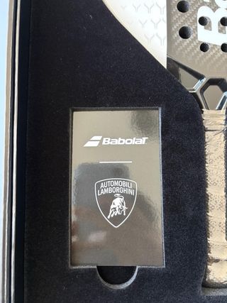 Babolat x Lamborghini padel racket white and blue