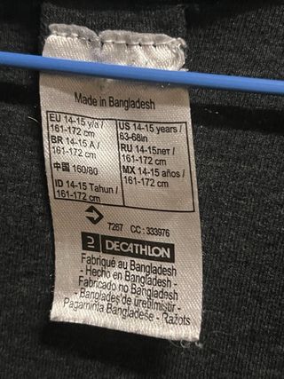 Dessuadora/Sudadera Decatlhon gris T14