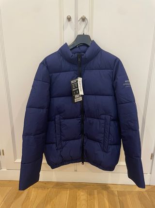 Abrigo Ecoalf hombre azul nuevo con etiquetas M