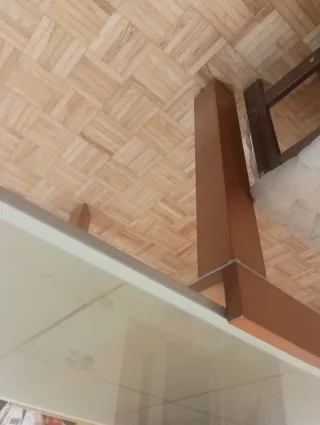 Mesa de madera y cristal extensible, 130x87 260x87