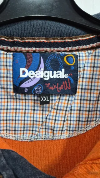 Polo Naranja Desigual Talla XXL