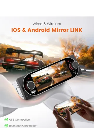 Radio Coche 1 DIN CarPlay Android Auto