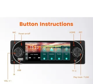 Radio Coche 1 DIN CarPlay Android Auto